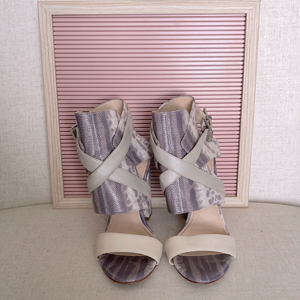 Guess Snakeskin Chunky Heels